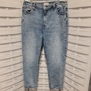 Abercrombie & Fitch Acid Wash The Mom High Rise 90s Jeans Size 16